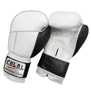 Guantes de boxeo con relieve blanco personalizados, guantes de entrenamiento de boxeo profesionales, diseño personalizado, cuero Real, 2023 - Product Image 1