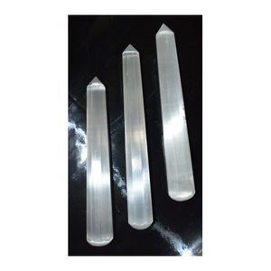 Direct Supply <b>Selenite</b> Faceted Massage <b>Wands</b> | <b>Selenite</b> Faceted Massage <b>Wands</b> - Product Image 1