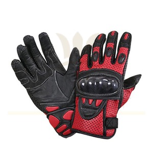 Guantes de cuero para motociclista, accesorio deportivo para carreras de motos - Product Image 6