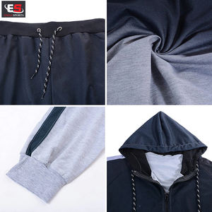 Conjunto Deportivo de Invierno para Hombre, Talla Grande, con Cremallera, 2 Piezas, Sudadera con Capucha y Pantalones Estampados - Product Image 6