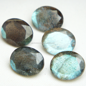Vente en gros de Labradorite Flash bleue naturelle de haute qualité de forme ovale à facettes Labradorite naturelle pierre précieuse en vrac pour la fabrication de bijoux - Product Image 3