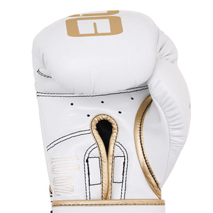 Gants de Kickboxing blancs rembourrés en Latex, gants de combat professionnels en cuir Muay Thai d'entraînement pour Boxeo - Product Image 2
