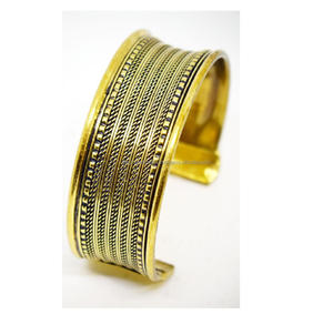 2024 3mm Silver <b>Bracelets</b> top rated jewelry Christmas Curved Texture Gold Adjustable Jewelry Embosses Casting Cuff Jewelry - Product Image 5