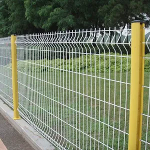 焊接花园护栏板/户外3D方柱粉末涂层焊接丝网围栏