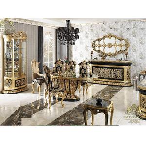 ชุดโต๊ะอาหารดีไซน์หรูหราสไตล์โมเดิร์น ผลิตจากไม้สักคุณภาพสูง ทนทาน ขนาดสั่งทำได้ สีดำ - Product Image 1