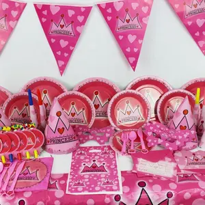 Kroon Prinses En Prins Happy Birthday Party Decoraties Servies Set Voor Kinderen Feestartikelen