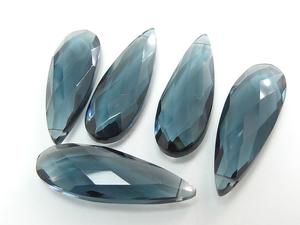 Londres bleu Quartz larme facettes pierres précieuses à la main 30X10MM perles de cristal pour paire assortie boucle d'oreille perle en vrac fabrication de bijoux - Product Image 2