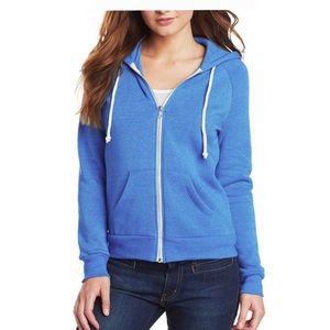 Sweat à capuche décontracté pour femmes, unisexe, avec fermeture éclair, logo personnalisé, de haute qualité, vintage, de styliste, uni, blanc, épais, hiver - Product Image 5