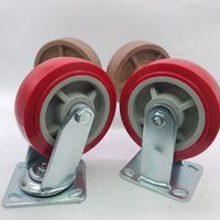 Roue de chariot industrielle en PU robuste, 4-8 pouces, double roulement à billes, résistante à l'huile, prix usine, polyuréthane durable