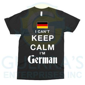 Stylish Bundesrepublik Deutschland <b>Flag</b> T-Shirt All-Over German Colors Print on Breathable Canvas Plus Size <b>Blank</b> Design - Product Image 1