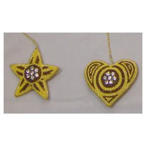 Decoración Navideña Colgante con Forma de Estrella y Corazón Estilo Antiguo - Product Image 1