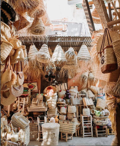 Panier marocain en paille personnalisé fait main, magique - Product Image 1