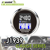 Jauge de moteur LCD multifonctions, plaque noire, 85mm, 1 pièce, j1969, pour Marine
