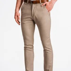 Pantalon de haute qualité pour hommes, ligne décontractée, personnalisé, chino-marron, Design personnalisé, haute qualité, élégant