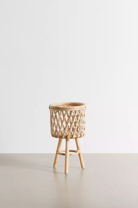 Soporte para plantas de interior de ratán pequeño con maceta natural Cesta de almacenamiento de la SRH-026 hecha en Vietnam - Product Image 5