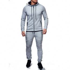Unisex Winter Grey Block Jogger Tracksuit Sets Custom Design Street Fashion <b>Clothing</b> Adult 100% Cotton Lightweight Quick Dry - Product Image 6