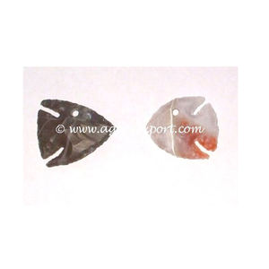 Meilleure vente colliers de pierres précieuses en agate pointes de flèche en forme de poisson technique de gravure sculptée guérison spirituelle style croix en cristal - Product Image 1