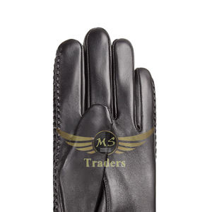 Winter <b>Gloves</b> Men Genuine Leather Touch Screen Real Sheepskin <b>Wool</b> Lining Warm Driving Custom Made <b>Gloves</b> Professional - Product Image 2