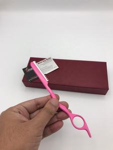 Maquinilla de afeitar rosa de acero inoxidable para afeitado facial - Product Image 4