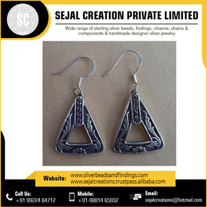 Dernière mode 925 boucles d'oreilles en argent pierres précieuses boucle d'oreille approvisionnement en vrac 925 argent-Sejal création en gros - Product Image 4