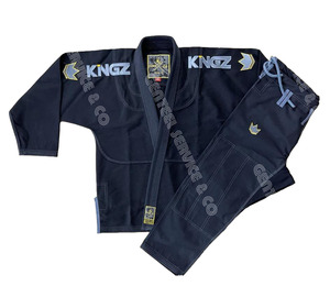 Black Custom Made 100% Cotton BJJ Gi with High Quality Embroidery Durable 450g Fabric for Unisex Adults - Product Image 1