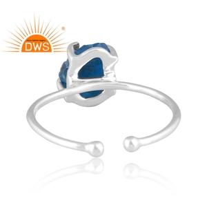 Bague empilable en argent sterling 925 avec apatite néon naturelle pour femme, bijou certifié pour mariage et cadeau de fête - Product Image 4