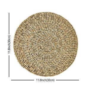 Customizable Eco-Friendly <b>Round</b> Seagrass Handicraft <b>Placemat</b> & Cup Coaster for Dining & Wedding Events Handmade in Vietnam - Product Image 2
