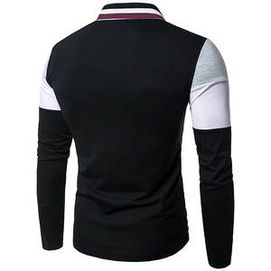 Polo personnalisé à manches longues pour hommes, nouveau Design, col rabattu, polo imprimé, couleur, style unique, bonne couleur - Product Image 2