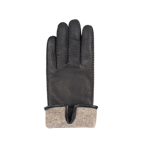 Guantes de cuero clásicos para conducir, ciclismo y motociclismo, de piel de oveja suave, casuales, a rayas, con detección táctil - Product Image 3