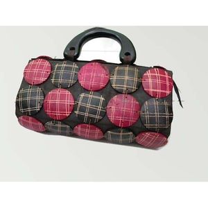 Sac à main en tissu polyester recyclable avec fermeture à glissière et motif à pois, vente en gros - Product Image 4