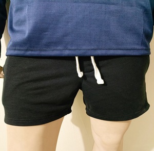 Short de sport et d'athlétisme pour hommes, en coton, taille élastique, avec poches et cordon de serrage, prêt pour échantillon, offre spéciale, - Product Image 3