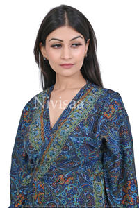 Robe d'été longue à fleurs pour femmes, fendue sur le côté, style Boho, Design à col en v, magnifique imprimé Floral, tendance 2022 - Product Image 4