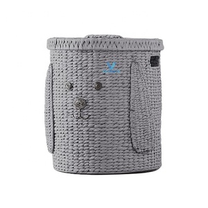 Vietrustic Unique Grey Animal Design Water Hyacinth Woven Storage Baskets Handwoven Wicker Basket Bin Made In Vietnam