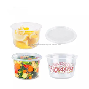 Round Shape <b>Plastic</b> Food <b>Container</b> with Lid Microwave Safe PP <b>Plastic</b> Transparent <b>clear</b> Packing Food Manufacturer in Vietnam - Product Image 2