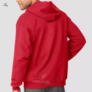 Pull-over personnalisé OEM en polaire éponge à capuche pour hommes Vêtements de sport de haute qualité Fermeture à glissière en polyester brodé anti-rétrécissement grande taille - Product Image 2