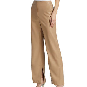 Pantalones de cuero genuino para mujer totalmente personalizados, mezcla perfecta de sofisticación de estilo y comodidad para una declaración de moda elegante - Product Image 3