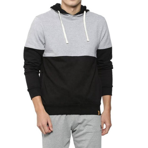 Sweat à capuche pull personnalisé de haute qualité pour hommes 100% coton bloc de couleur pour la saison d'automne - Product Image 1