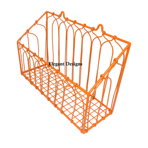 Corbeille à fruits décorative suspendue au mur de couleur noire Corbeille classique faite à la main Corbeille classique indienne élégante au mur de fantaisie en gros - Product Image 2