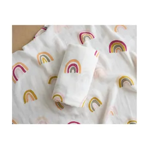 100% Cotton Custom Made <b>Muslin</b> <b>Swaddle</b> <b>Blanket</b> Supplier India - Product Image 1