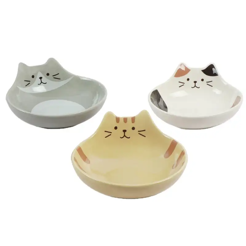 3D 귀여운 고양이 모양의 세라믹 일본 고양이 귀 담그는 그릇 샐러드 그릇