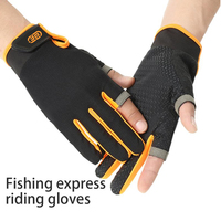 Gants de pêche confortables à la mode, gantelets coupés pour les doigts, meilleure vente