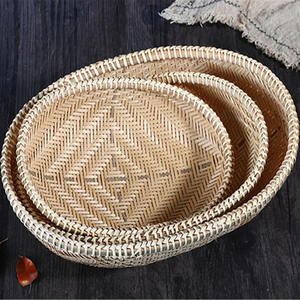 Set of 3 Oval Bamboo Serving Tray, Multiuse Bamboo Tray in Vietnam Wholesale - Product Image 4