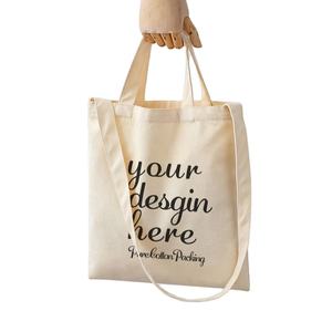 2025, venta al por mayor, 100%, lona orgánica, Natural en blanco, ecológico, reutilizable, bolsa de lona de algodón, logotipo impreso personalizado - Product Image 1