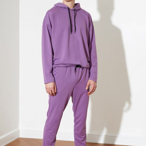 Venta al por mayor de chándal OEM de algodón de peso pesado liso totalmente personalizado para hombre Diseña tus propios chándales para hombre chándal liso para hombre - Product Image 1