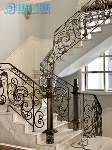 Balustrade d'escaliers en acier forgé, balustrade d'intérieur en métal de Style européen, haute qualité, - Product Image 2