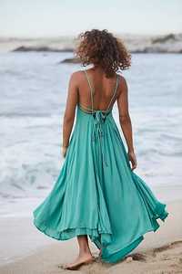 Maxi de mujer de inspiración vintage, nuevo diseño, cuello en V, sin mangas, colección de verano de talla grande, dulce cintura Natural hasta el suelo para - Product Image 3