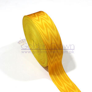 ริบบิ้นผ้ากรอสเกรนคุณภาพสูงสองด้านลายโมรีสีเหลืองสำหรับเครื่องราชอิสริยาภรณ์เมสัน - Product Image 1