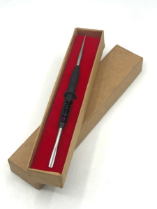 Poussoir à ongles professionnel de haute qualité avec poignée en plastique noir en acier inoxydable avec vos propres Instruments de beauté Logo personnalisé - Product Image 2