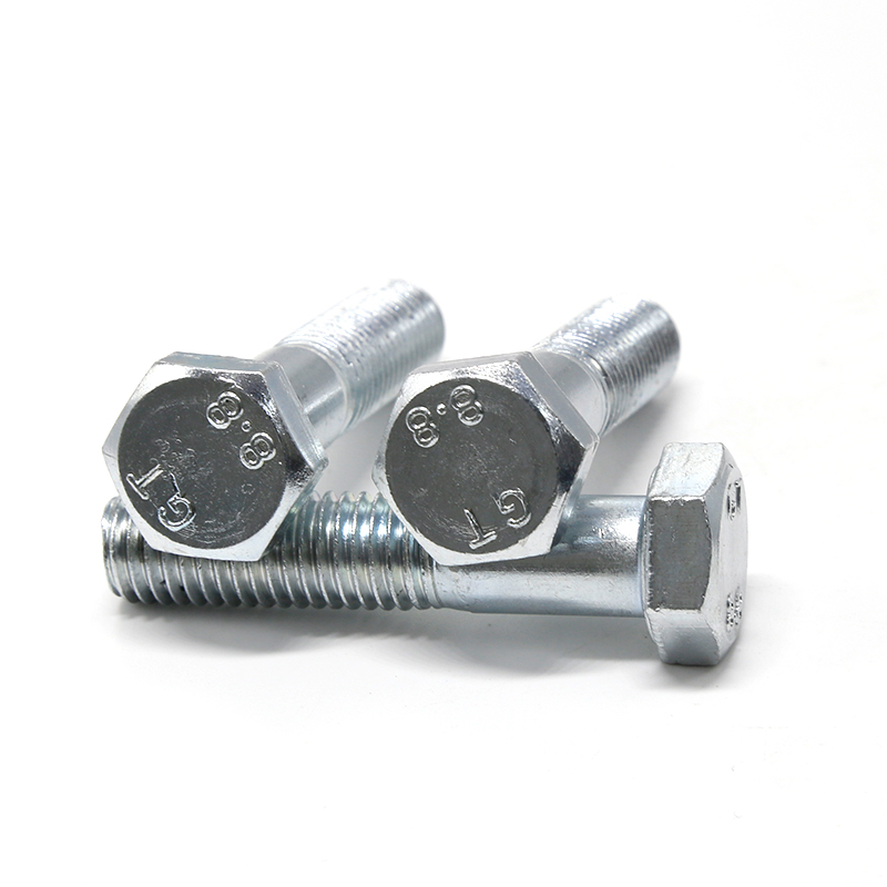DIN931 Part Thread UNF UNC 35k Hex Head Bolts White Zinc Plated