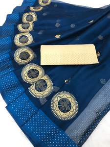 Tenue de fête en mousseline de soie, nouvel accessoire décontracté, Look traditionnel indienne, tissu imprimé, vente en gros, plage, raie - Product Image 3